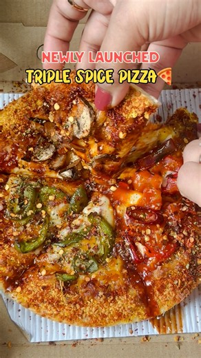 Pizza Hut 3 in 1 Triple Spice Pizza | Ultimate Spicy Pizza Challenge 🔥 #shorts #youtubeshorts
