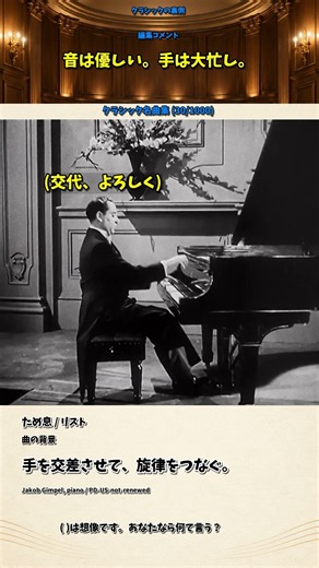 手、ぶつからないの？ リスト「ため息」の手元を見て【名曲030】