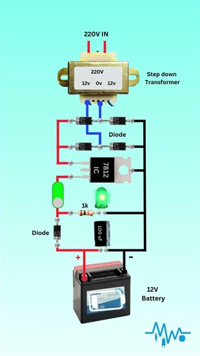🔋 12V Battery Charger Circuit