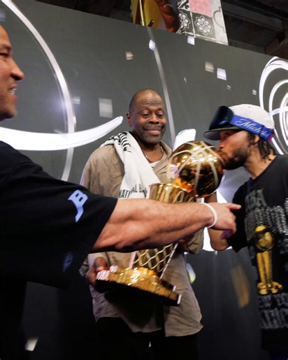 “Finally, I get one! Finally, I get one! I get to hold it.”— Patrick Ewing holding the Larry O'Brien Championship TrophyWhat a moment for the all-time great. 🙌👏(via @NBA)