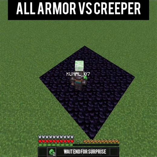 MINECRAFT ARMOR VS CREEPER #Minecraft #Shorts #Gaming