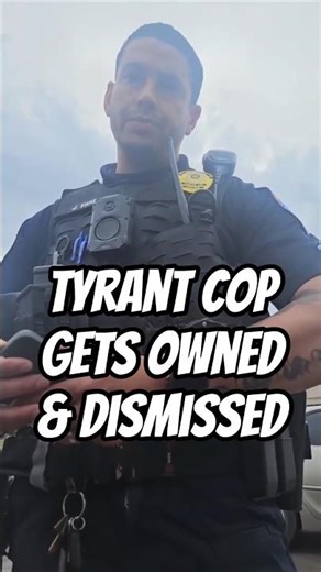 Idiot Cop Gets Owned and Dismissed! FLIPPING OFF COPS IS ILLEGAL! First Amendment Audit