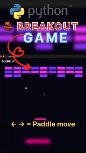 I Made the Classic Breakout Game in Python 🎮🧱 | Pygame Project