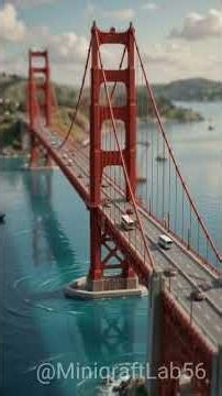 🌉 Golden Gate Bridge in 4K 🚗 | San Francisco’s Iconic Landmark | Cinematic AI Video #satisfying #diy