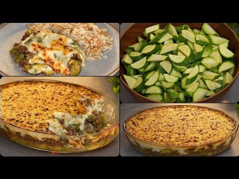 طاجن كوسا بالباشميل بدون قلي ولا سلق 🔥 بألذ طريقة مع رز وسلطة بلدي