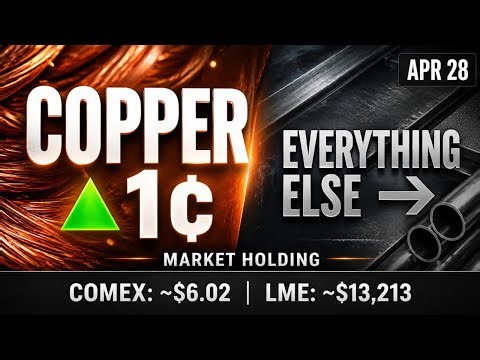 Daily Scrap Metal Market Briefing | Copper ▲1¢ Stainless ▲3¢ Steel Flat | April 28, 2026