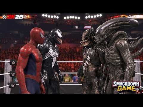 Marvel vs Alien Hunters! Spider-Man & Venom vs Predator & Xenomorph