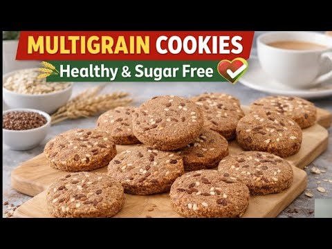 Sugar-Free Multigrain Cookies | No Maida | Healthy Diabetic Cookies | Eggless
