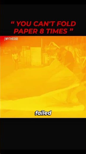 MythBusters Tried Folding Paper More Than 7 Times (Machines Did It)