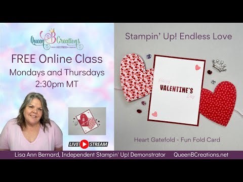 👑 Stampin' Up! Endless Love - Heart Gatefold Valentine's Day Card