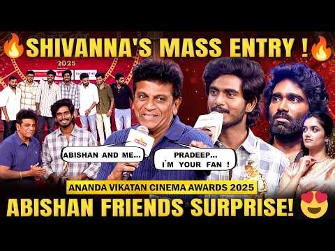 Shivarajkumar & Abishan Special Bonding !😍🫂 Tourist Family | Ananda Vikatan Cinema Awards
