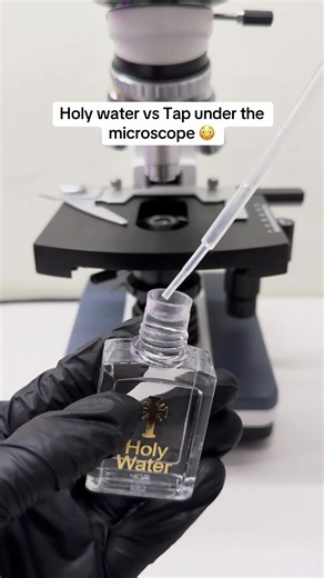 Holy water vs Tap under the microscope 😳