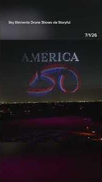 Impressive Drone Display Celebrates America's 250th Birthday Over North Texas