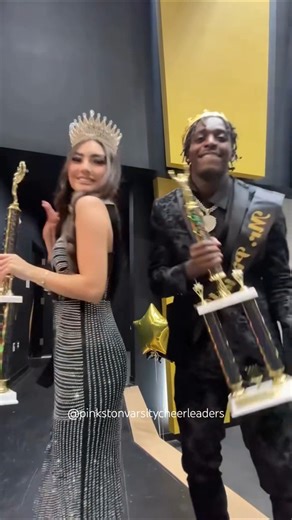 🖤🩶💛 Prom King and Queen Style Moves #cheer #promdress #highschool #dance #fashion #prom