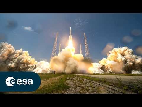 Preparing first Ariane 6 with four boosters and liftoff