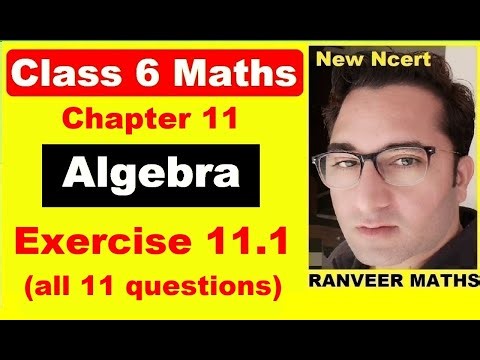 Class 6 Maths - Exercsie 11.1 | Ex.11.1 Class 6 | Algebra | New Ncert | Ranveer Maths 6
