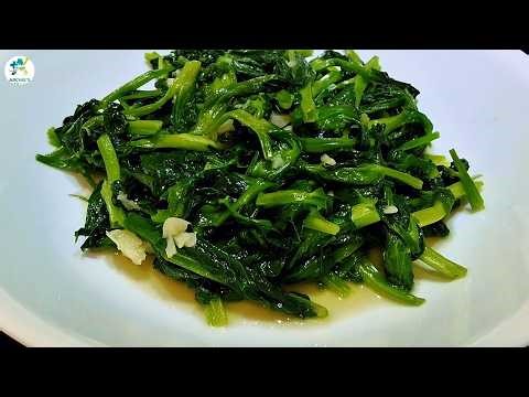 Pea shoots or pea sprouts: Easy to Cook and Organic Simple Dish and Healthy #cookingtips #cooking