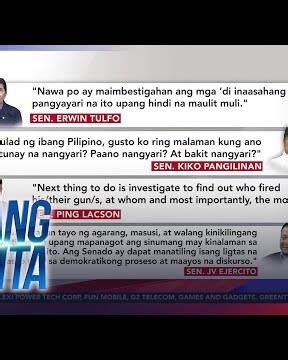 Sen. Aquino, naghain ng resolusyon para imbestigahan ang barilan... | Unang Balita