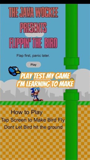 Beginner construct 3 learning to make a flappy bird game #gamedev
