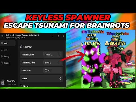 [UPDATED] Redyn Hub Escape Tsunami For Brainrots Spawner Script | Keyless Mobile 2026!