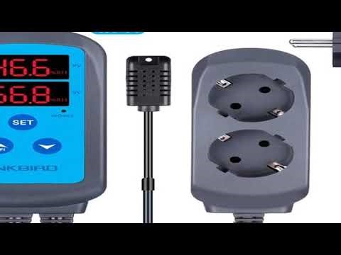 INKBIRD Digital 2.4GHz Wi-Fi Humidity Controller IHC-200 Dual Outlet Pre-Wired Humidistat Support