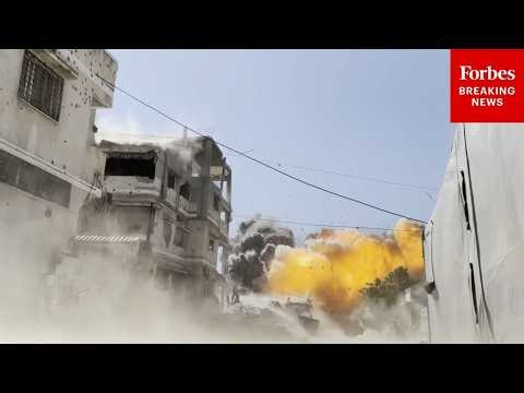 RAW FOOTAGE: See The Moment Airstrikes Hit Gaza Neighborhood Of Tel Al-Hawa