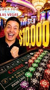 INSANE LUCKY CRAPS ROLL! Can I Hit EVERY Number?! #lasvegas #poker #crapsstrategy