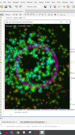 Java Reacts to Music | Audio Reactive Color Explosion #shorts