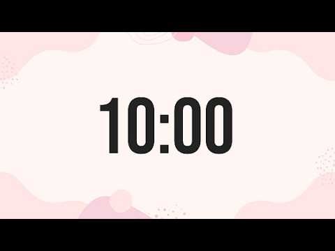 10 Minute Cute Pink Countdown Timer 💗 Girly Aesthetic Study Timer with Beep Alarm | Classroom, Focus