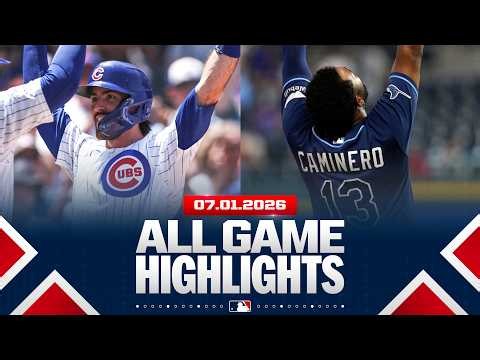 Highlights from ALL GAMES on 7/1 (Caminero HRs in 6th straight game, Swanson's trio of homers, MORE)