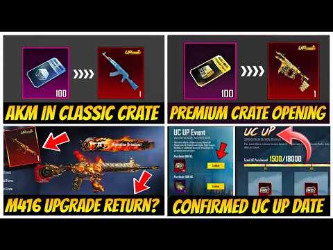 😱100% | Akm Glacier In Classic Crate | New premium crate opening/ Next uc up Event date | 4.4 Update