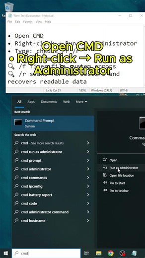 Fix Disk Errors in Windows | CHKDSK /F /R CMD Command Explained, IT Professional Trick