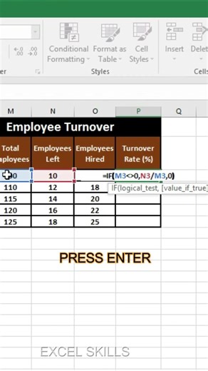Employee Turnover Analysis in Excel #exceltips