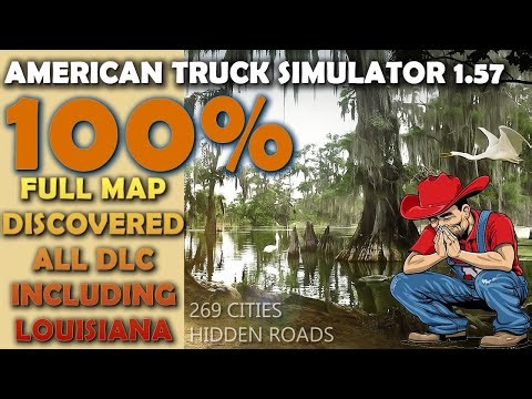 How to Open 100% of ATS 1.57 Map Including Louisiana * Full Map Discovered, Guide, Profile
