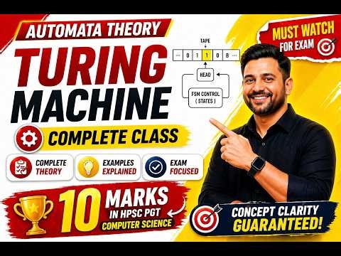 Turing Machine Full Chapter 🚀 | Automata | Theory + Examples + MCQs | HPSC PGT CS