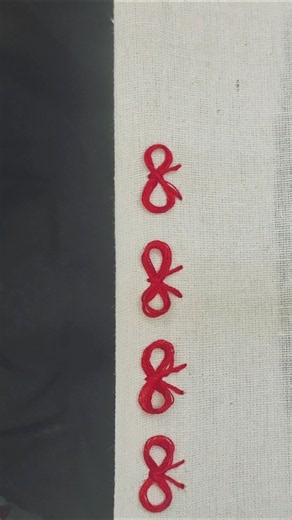 beautiful Bow 🎀 design #embroidery #handembroidery #tutorial #shorts #viral #trending #bow
