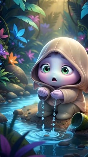 Zobo can't drink water 💦 #alien #water #zobo #animation