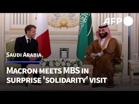 Macron meets Saudi crown prince on surprise 'solidarity' visit to Riyadh | AFP