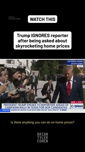 Trump IGNORES reporter after being asked about skyrocketing home prices