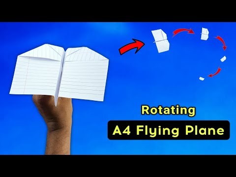 Amazing Rotating Paper Plane | Easy Origami Airplane , new flying glider plane