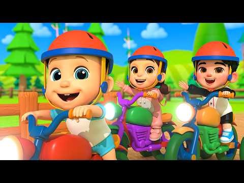 Time to Race! With Farm Animals Nursery Songs | Wheels Go Round Newborn Rhymes | LuLu Melon for Kids