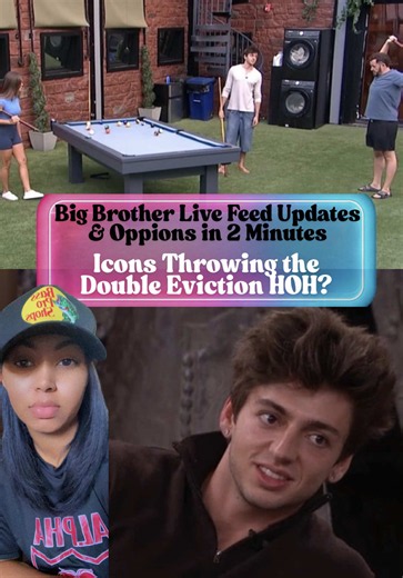 DREW MAY HAVE JUST CONVINCED THE ICONS TO THROW THE DOUBLE EVICTION HOH, AND THIS COULD EITHER BE GENIUS OR BLOW UP COMPLETELY IN THEIR FACES! BIG BROTHER LIVE FEED UPDATES, SPOILERS & OPINIONS IN UNDER TWO MINUTES! Overnight, Drew apparently got Dee and Devens thinking they might not need to win this HOH at all. Their logic is that they’re sitting safely between both sides, so why not stay out of it and let Yash and Drew go after each other? The problem is Dee wants to protect Yash and Taylor, 