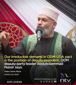 Our irreducible demand is the position of deputy president in 2027, Abdulswammad Nassir says