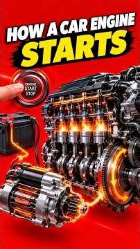 How a Car Engine REALLY Starts 🤯🚗 #Shorts #engineering #youtubeshorts