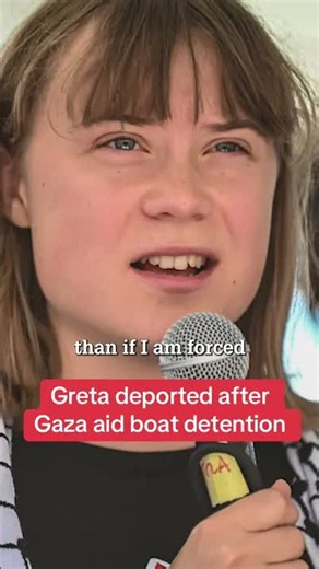 Greta deported after Gaza aid boat detention #shorts