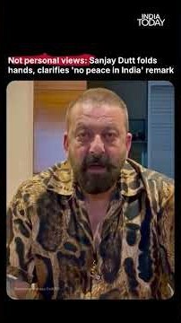Sanjay Dutt Breaks Silence On ‘No Peace’ Remark After Social Media Backlash #shorts #sanjaydutt