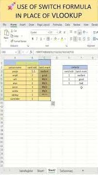 🚀📊 Stop Using Nested IFs! Use the SWITCH Formula Instead #excel #dataextractor #excelfunction