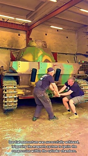 Turning on the Panzer IV Tank Engine: How to Manual Turn the Crank to Turn on the Maybach V12