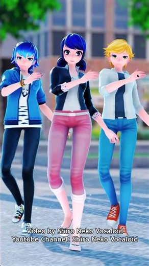 MMD Brazilian Dance (Marinette, Adrien, Luka) #miraculousladybug #ladybug