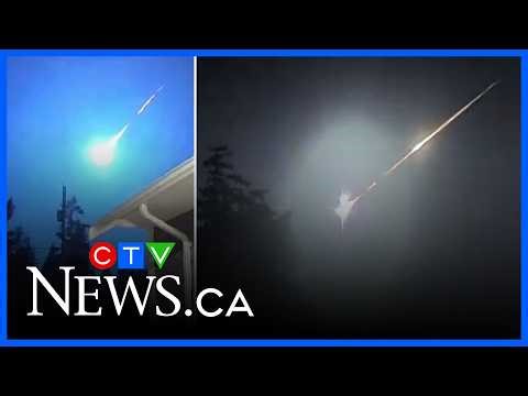 Celestial object lights up night sky over Vancouver Island and Washington state